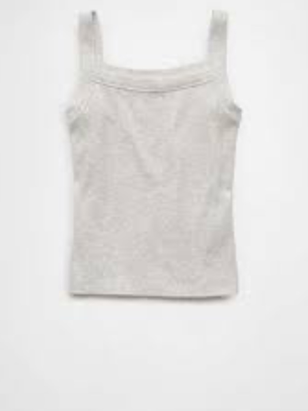 American Eagle Outfitters Henley Crop Tank Top — Light Gray Size Medium
